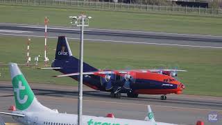 Plane Spotting Cavok Air AN12B URCNN landing at Tallinn Airport 12052023 [upl. by Prouty]