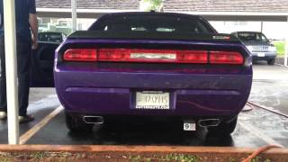 SRT8 Challenger Muffler Delete [upl. by Ahsikam]