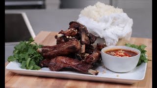 Andrew Zimmern Cooks Sous Vide Spare Ribs [upl. by Onirefes]