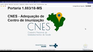 Portaria 1883 de 04112018  CNES Adequação Central Imunização [upl. by Bagger]