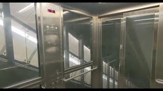 New York Hudson Yards subway station diagonal moving elevators [upl. by Syned18]