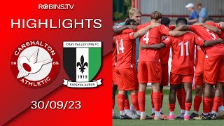 Highlights  Carshalton Athletic VS Cray Valley PM  300923 [upl. by Aerda]