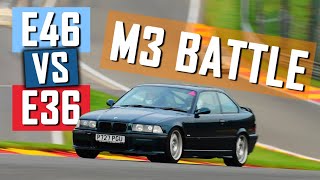 M3 battle  E46 vs E36  Spa Francorchamps Trackday 18th Oct 2016 [upl. by Aleakim]