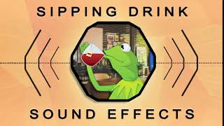 Sipping Drink  Free Sound Effect [upl. by Bicknell]