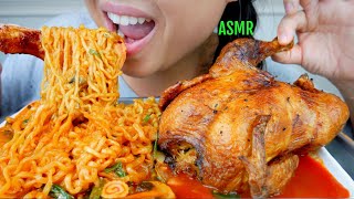 ASMR Whole Rotisserie Chicken Ranch ♥︎ Spicy Noodles Mukbang 🍗🍜🥗 Sweet Toppoki No Talking suellASMR [upl. by Diaz]