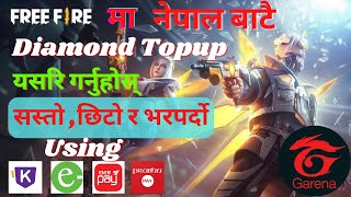 How to topup freefire diamond in Nepal  Using Khalti eSewa  IME Pay [upl. by Ykvir]