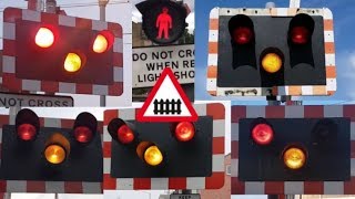 UK Level Crossings With Halogen Lights 2017 [upl. by Ahsienad713]