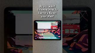 How to Factory Reset your iPad [upl. by Rumilly294]