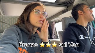 Pranzo tre stelle Michelin sul Van vanlife italy food adventure [upl. by Anton]