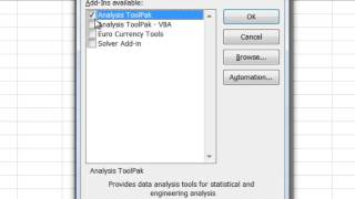 How to Install the Data Analysis ToolPak in Microsoft Excel [upl. by Blondelle]