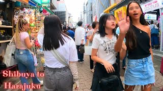 Shibuya to Harajuku Tokyo walk tour 【4K】9 20242 [upl. by Ynnig]