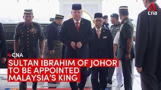 Malaysia names Sultan Ibrahim of Johor as next king [upl. by Ellison]