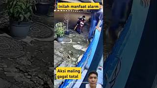 Paniknya Double aksi maling gagal total karena alarm cctv bunyi dan aki motornya soak robbery [upl. by Teryl]