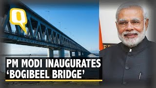 PM Modi Inaugurates Bogibeel Bridge Indias Longest Railroad Bridge in Assam [upl. by Close197]