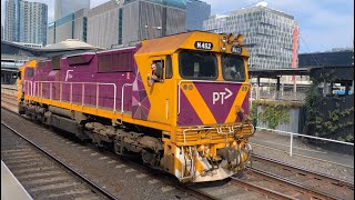 VLine N452 Rural City of Wodonga Departing Southern Cross Station to South Dynon Locomotive Depot [upl. by Clementis]