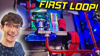 Building My FIRST EVER Hardline Water Cooled PC 💦RX 6800 Ryzen 5900X Gaming PC Build 2021  AD [upl. by Yllor]