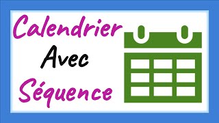 Utiliser la fonction séquence pour créer un Calendrier Mensuel dynamique 📆 [upl. by Euqinommod]