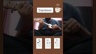 Espresso  Ukulele Tutorial 🩵🤍 [upl. by Aedrahs899]