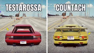 NFS Heat TESTAROSSA VS COUNTACH WHICH IS FASTEST [upl. by Asserac]