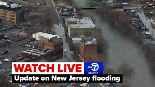 LIVE  New Jersey Gov Murphy tours Passaic River flooding in Little Falls [upl. by Sillaw660]