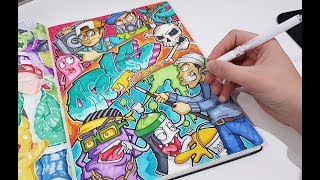 EPIC Graffiti Style Doodle [upl. by Ohl]