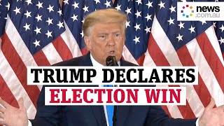 Trump declares election win and calls for quotall voting to stopquot [upl. by Esiuol]