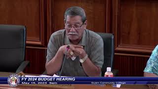 FY 2024 GovGuam budget hearings begin [upl. by Anairt]