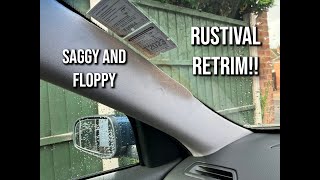 Rustival Retrim Volvo S60 saggy Apillar trim replacement [upl. by Wehttam]