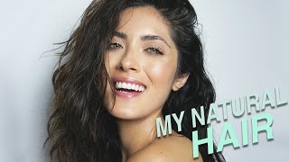 How I Air Dry and Style My Natural Hair  Coarse Frizzy Wavy Textured Hair  Melissa Alatorre [upl. by Notsag]