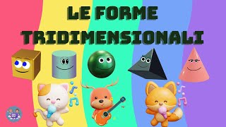 FORME TRIDIMENSIONALI  Impara litaliano cantando  Canzoni per bambini  Pamaforkids [upl. by Sollows]