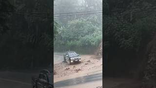 landslide debris flow at kennon heavy rain today landslide driver challenge trip flood short [upl. by Attenauqa]