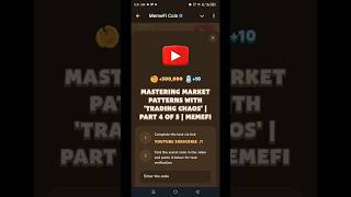 Mastering Market Patterns with Trading Chaos  Part 4 of 5  Memefi Youtube Video Code [upl. by Rutan]