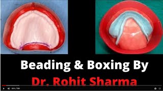 Dental Assistant TrainingBeading amp Boxing Complete Denture Master Cast डेन्चर कास्ट [upl. by Kloster179]