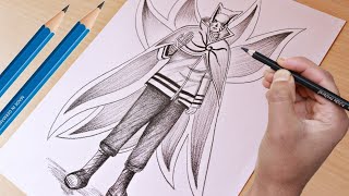 How To Draw Naruto Baryon Mode Full Body  anime  how to draw [upl. by Ellenahs]