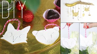 DIY  TUTO DECO DE NOEL ANIMAUX INSPIRATION IKEA PLASTIQUE DINGUE  christmas animals ornaments [upl. by Auhso341]