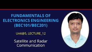 U5L12Satellite and Radar Communication  Electronics Engineering BEC101201 Hindi [upl. by Maffa]