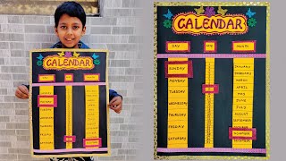 DIY Paper Calendar  2024 Calendar  Handmade Wall Calendar  New Year Calendar  Easy DIY Calendar [upl. by Emmery417]