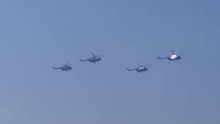 Sri lanka 70th Independence day SL Air Force action Kaffir jet and helicopters [upl. by Nodnyl780]