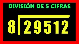 ✅👉 Divisiones de 5 cifras en el dividendo y 1 en el divisor [upl. by Ttimme871]