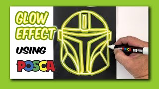 How to Draw the Glow Effect using Posca Markers [upl. by Aram]