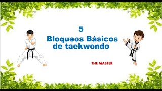 5 Bloqueos de taekwondo [upl. by Thais]