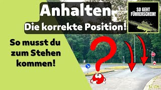 Richtig Anhalten Finde die richtige Position auf der Straße  Führerschein [upl. by Danila383]