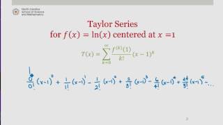 Taylor Series for fxlnx Centered at x1 [upl. by Neiviv871]