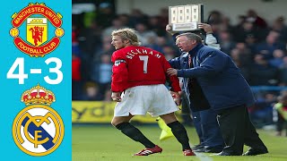 Man UTD 43 Real Madrid  2003║ Ronaldo hattrick║ Beckham amp Zidane masterclass [upl. by Ahens]