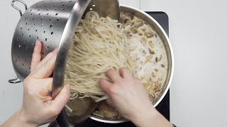 Pâtes crémeuses au miso et aux champignons  Ricardo Cuisine [upl. by Ahseekat]