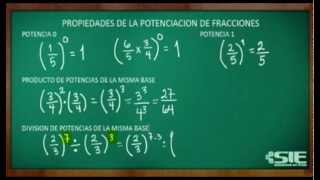 Propiedades De La Potenciación De Fracciones Parte 1 [upl. by Henghold]