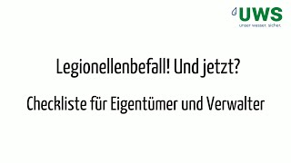 Legionellenbefall Und jetzt Checkliste für Eigentümer und Verwalter [upl. by Nnylahs]