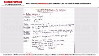 Class 75 Anti Inflammatory Drugs Part 01  Medicinal Chemistry 01  BPharmacy 04th Sem [upl. by O'Dell]