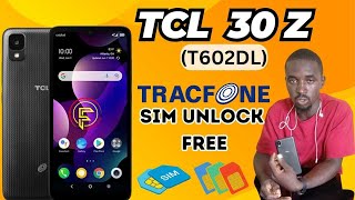 TCL 30 Z T602DL Sim Unlock Free  TCL Network Unlock  Tracfone Carrier unlock  Invalid Sim [upl. by Anaila42]