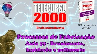 Telecurso 2000  Processos de Fabricação  59 Brunimento lapidação e polimento [upl. by Forsyth]